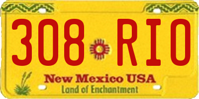 NM license plate 308RIO
