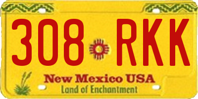 NM license plate 308RKK