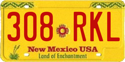 NM license plate 308RKL