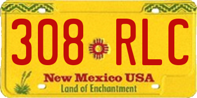 NM license plate 308RLC