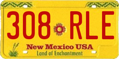 NM license plate 308RLE