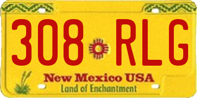 NM license plate 308RLG