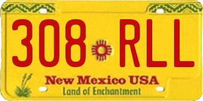 NM license plate 308RLL