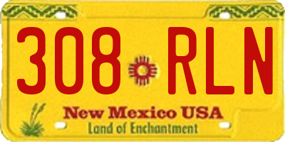 NM license plate 308RLN