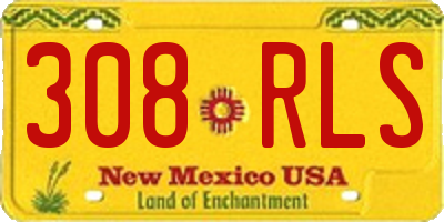 NM license plate 308RLS