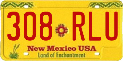 NM license plate 308RLU