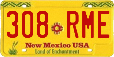 NM license plate 308RME