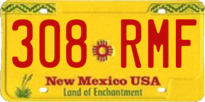 NM license plate 308RMF