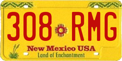 NM license plate 308RMG