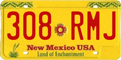 NM license plate 308RMJ