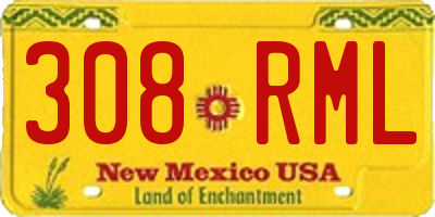 NM license plate 308RML