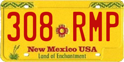 NM license plate 308RMP