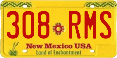 NM license plate 308RMS
