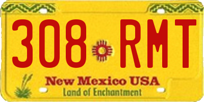 NM license plate 308RMT
