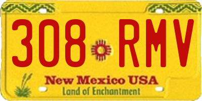 NM license plate 308RMV