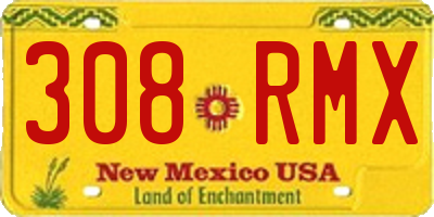 NM license plate 308RMX