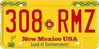 NM license plate 308RMZ