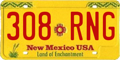 NM license plate 308RNG