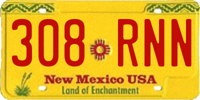 NM license plate 308RNN