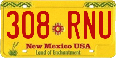 NM license plate 308RNU
