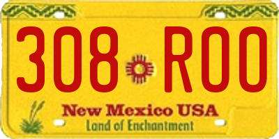NM license plate 308ROO