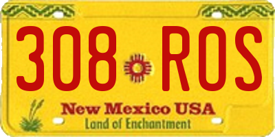 NM license plate 308ROS