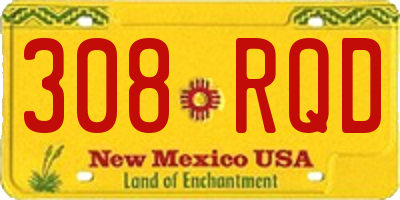 NM license plate 308RQD
