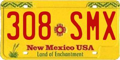 NM license plate 308SMX