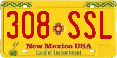 NM license plate 308SSL