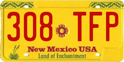 NM license plate 308TFP