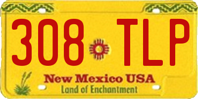 NM license plate 308TLP