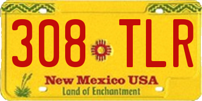 NM license plate 308TLR