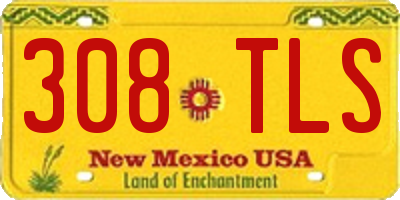 NM license plate 308TLS