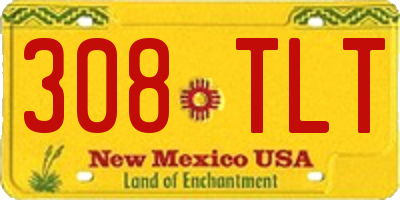 NM license plate 308TLT