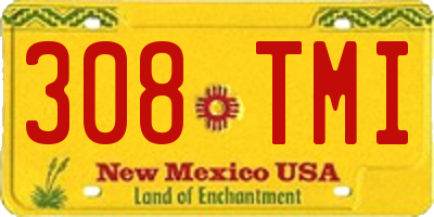 NM license plate 308TMI