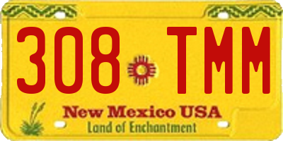 NM license plate 308TMM