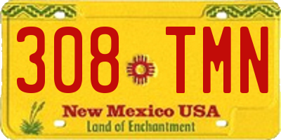 NM license plate 308TMN
