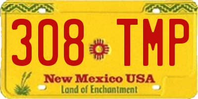 NM license plate 308TMP