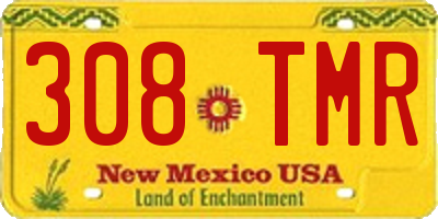 NM license plate 308TMR