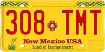 NM license plate 308TMT