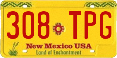 NM license plate 308TPG