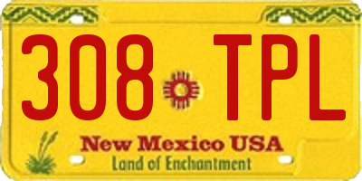 NM license plate 308TPL