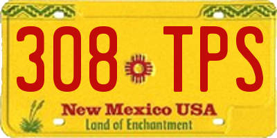 NM license plate 308TPS