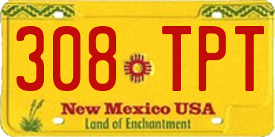 NM license plate 308TPT