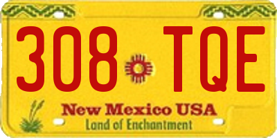 NM license plate 308TQE