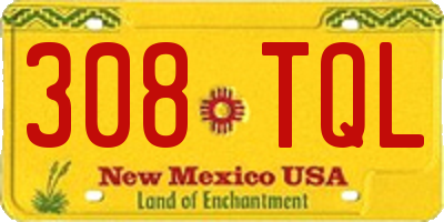 NM license plate 308TQL