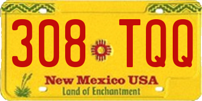 NM license plate 308TQQ
