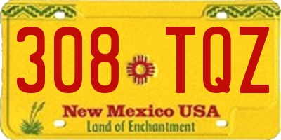NM license plate 308TQZ