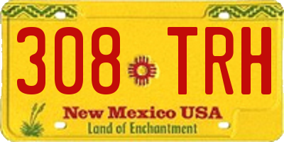 NM license plate 308TRH