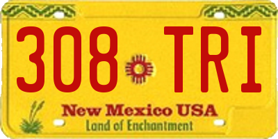 NM license plate 308TRI